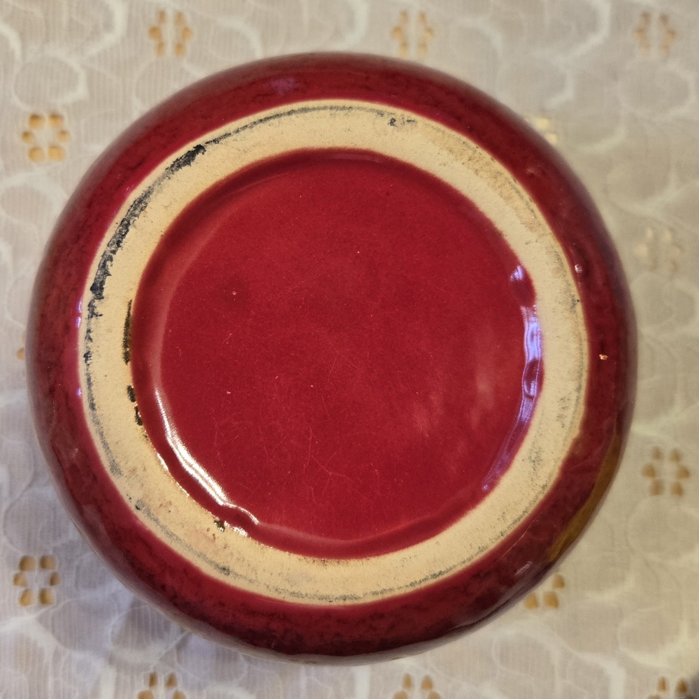Vintage Oxblood Glazed Ceramic Bud Vase - Picture 4 of 4
